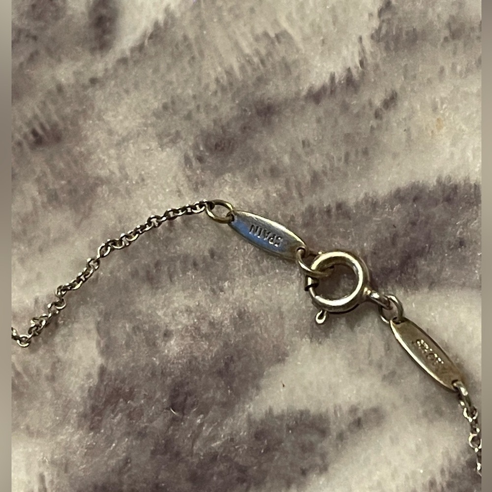 Tiffany &co Elsa peretti opened heart 16 inch chain - Picture 3 of 9